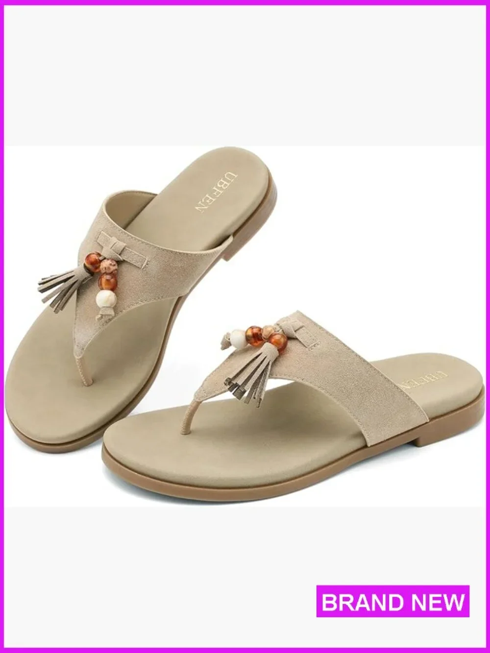 Boho Thong Sandals With Arch Support Comfortable Dressy Casual Flip Flops